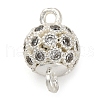 Brass Micro Pave Clear Cubic Zirconia Connector Charms KK-A230-06B-S-1