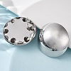 Brass Half Round Stud Earrings EJEW-Z125-01P-3