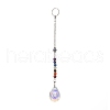Chakra Gemstone Beaded Dowsing Pendulum PALLOY-JF02023-2