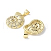 Brass Micro Pave Cubic Zirconia Pendants KK-F892-02G-2