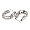 Non-Tarnish 304 Stainless Steel Teardrop Hoop Earrings EJEW-K259-03P-2