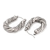 304 Stainless Steel Teardrop Hoop Earrings EJEW-K259-03P-2