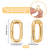 Beebeecraft 10Pcs Brass Spring Gate Rings KK-BBC0015-57G-02-2