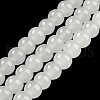 Baking Painted Imitation Jade Glass Round Bead Strands DGLA-Q021-6mm-01-2