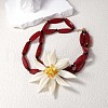 Fashionable Double-Layer Resin Flower Necklaces for Women FS-WGDE08B-02-1
