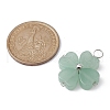 Natural & Synthetic Mixed Gemstone Shamrock Pendants PALLOY-JF02229-02-3