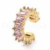 Cubic Zirconia Tennis Cuff Earrings EJEW-K093-09G-04-1
