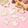 8Pcs 8 Styles Bees Shape Wood Pendant Decorations DIY-CJC0015-01-6