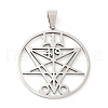 201 Stainless Steel Pendants STAS-A090-08P-1