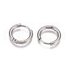 Tarnish Resistant 304 Stainless Steel Huggie Hoop Earrings EJEW-G272-02-10mm-P-2