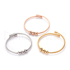 304 Stainless Steel Torque Bangle Sets BJEW-L642-15-1