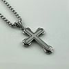 Cool Men's Cross Stainless Steel Pendant Punk Necklaces CM3721-4