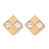 304 Stainless Steel Micro Pave Clear Cubic Zirconia Stud Earrings EJEW-Z089-25G-4