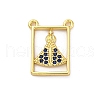 Brass Micro Pave Cubic Zirconia Pendants KK-U066-21A-G-1