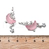 Brass Micro Pave Cubic Zirconia with Resin Pendants KK-Z103-05P-02-3