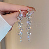 Alloy Rhinestone Tassel Dangle Earrings FS-WG3A30F-01-1