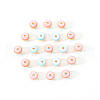 50Pcs Transparent Stripe Resin Beads RESI-YW0001-02D-5