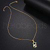 Cat Shape 304 Stainless Steel Hollow Kitten Pendant Necklaces for Women FS-WG44308-02-2