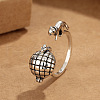 Cat with Yarn Ball Brass Adjustable Cuff Rings FS-WGEABF8-01-4