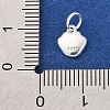 925 Sterling Silver White Enamel Paw Print Charms STER-D303-04S-3