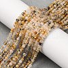 Natural Gold Rutilated Quartz Beads Strands G-RM241221-K2-2