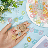 SOFPLATE 280Pcs 7 Colors Transparent Acrylic Linking Rings MACR-SP0001-41-3