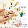 Glass Teardrop Pendants HJEW-TAC0054-5