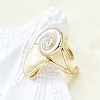 Brass Cuff Rings for Women RJEW-G347-09G-3