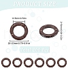 SUNNYCLUE 200Pcs Dyed Wood Jewelry Findings Coconut Linking Rings COCO-SC0001-02-2