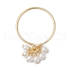 Round Shell Pearl Finger Rings RJEW-TA00156-1