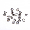 6-Petal Tibetan Style Alloy Flower Bead Caps X-TIBE-S220-AS-01-RS-1