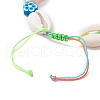 Natural Mixed Cowrie Shell & Handmade Polymer Clay Beaded Braided Bead Bracelets for Women BJEW-JB11816-5