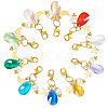 Glass Teardrop Pendants HJEW-TAC0054-2