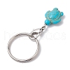Turtle Dyed Synthetic Turquoise Keychain KEYC-JKC00962-01-5
