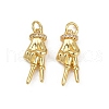 Brass Micro Pave Cubic Zirconia Pendants KK-C093-01A-G-1