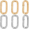 Beebeecraft 10Pcs 2 Colors Brass Spring Gate Rings KK-BBC0014-13-1