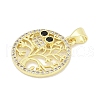 Brass Micro Pave Cubic Zirconia Pendants KK-D317-137G-2