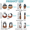 HOBBIESAY 12Pcs 6 Styles Resin & Walnut Wood Pendants WOOD-HY0001-19-2