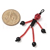 Halloween Theme Glass Seed & Natural Black Onyx & Synthetic Turquoise Beaded Pendants PALLOY-MZ00777-02-2