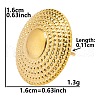 Stylish Irregular Flat Round 304 Stainless Steel Stud Earrings for Women YH2174-6-1