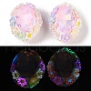 Handmade Luminous Polymer Clay Rhinestone Beads CLAY-H003-05C-1