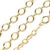 Brass Textured Rectangle Link Chains CHC-C014-11G-1