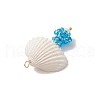 Marine Organism Glass Pendants PALLOY-MZ00700-03-4