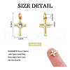 DICOSMETIC 20Pcs Brass Micro Pave Cubic Zirconia Tiny Cross Charms KK-DC0001-85-2