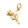 Brass Micro Pave Cubic Zirconia Pendants KK-Z102-02G-02-2