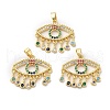 Brass Micro Pave Colorful Cubic Zirconia Pendants KK-E068-VA187-2-1