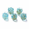 Handmade Gold Foil Lampwork Beads X-FOIL-T004-04B-1