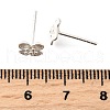 925 Sterling Silver Stud Earrings EJEW-Q030-07S-3