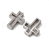 Brass Micro Pave Clear Cubic Zirconia Charms KK-Z112-33P-2
