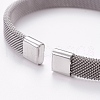 Tarnish Resistant 304 Stainless Steel Mesh Bangles AJEW-O172-08P-2